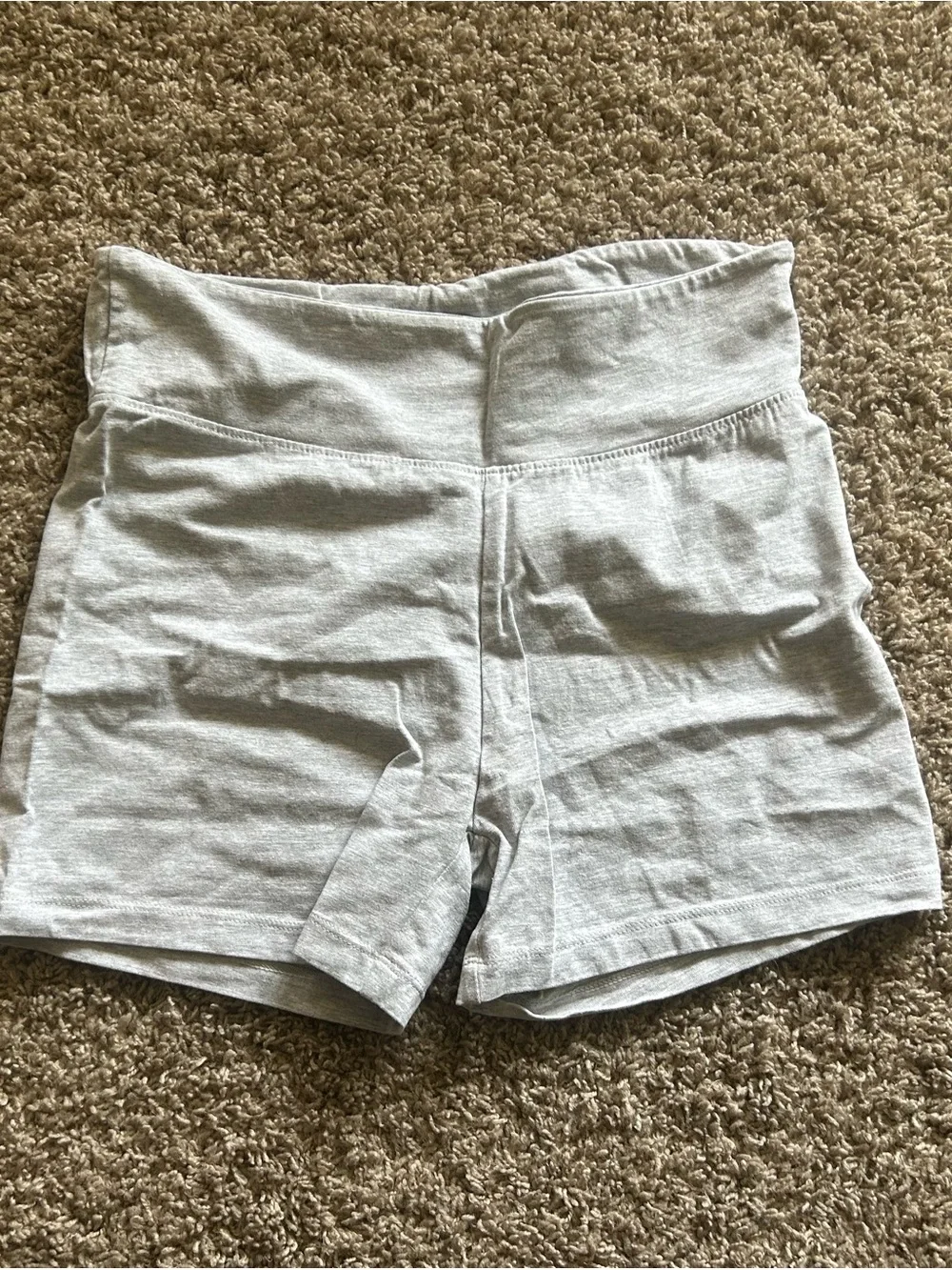Primark Light Gray High-Waist Bike Shorts